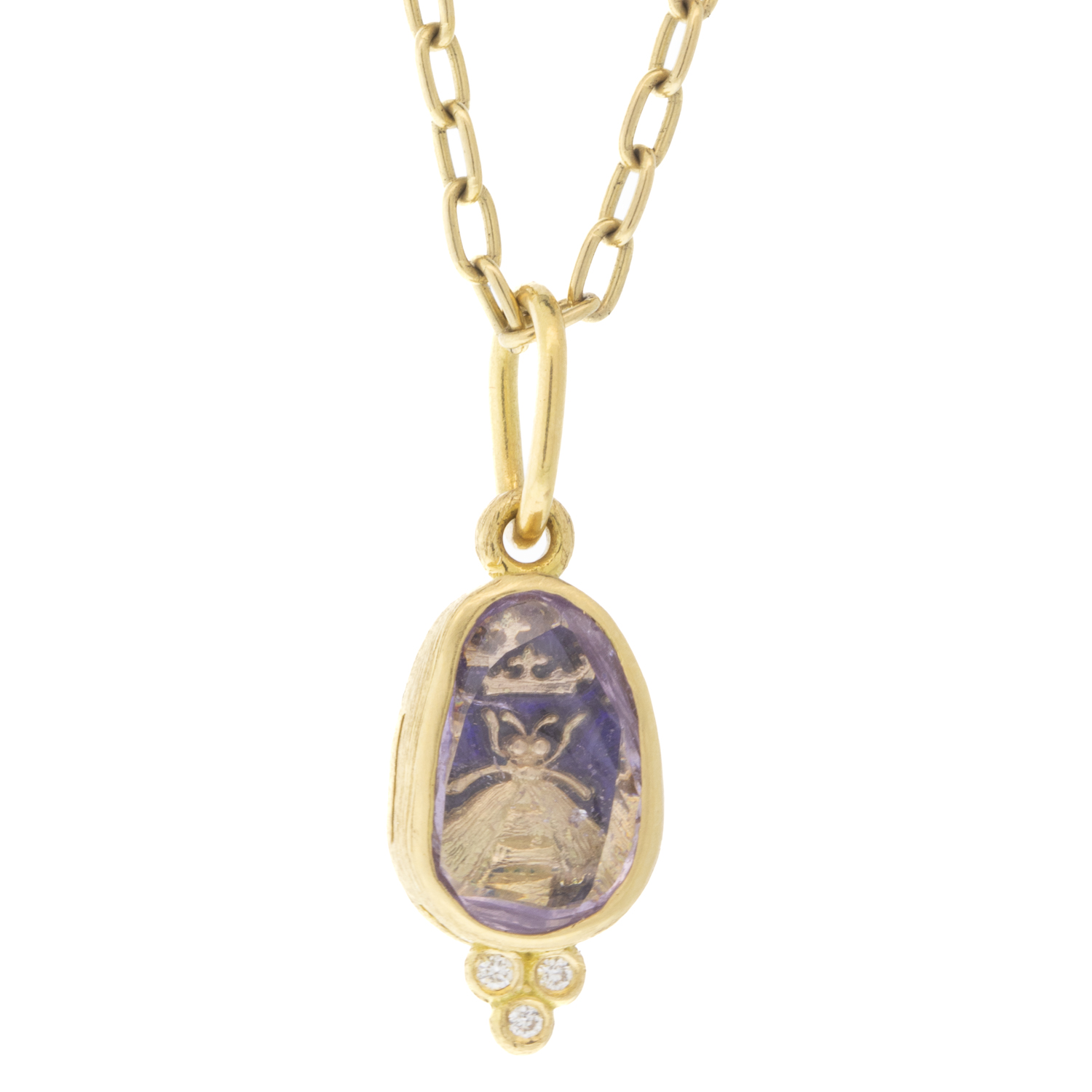 Erica Molinari Trunk Show: Charm, 18K lavender sapphire diamond bee