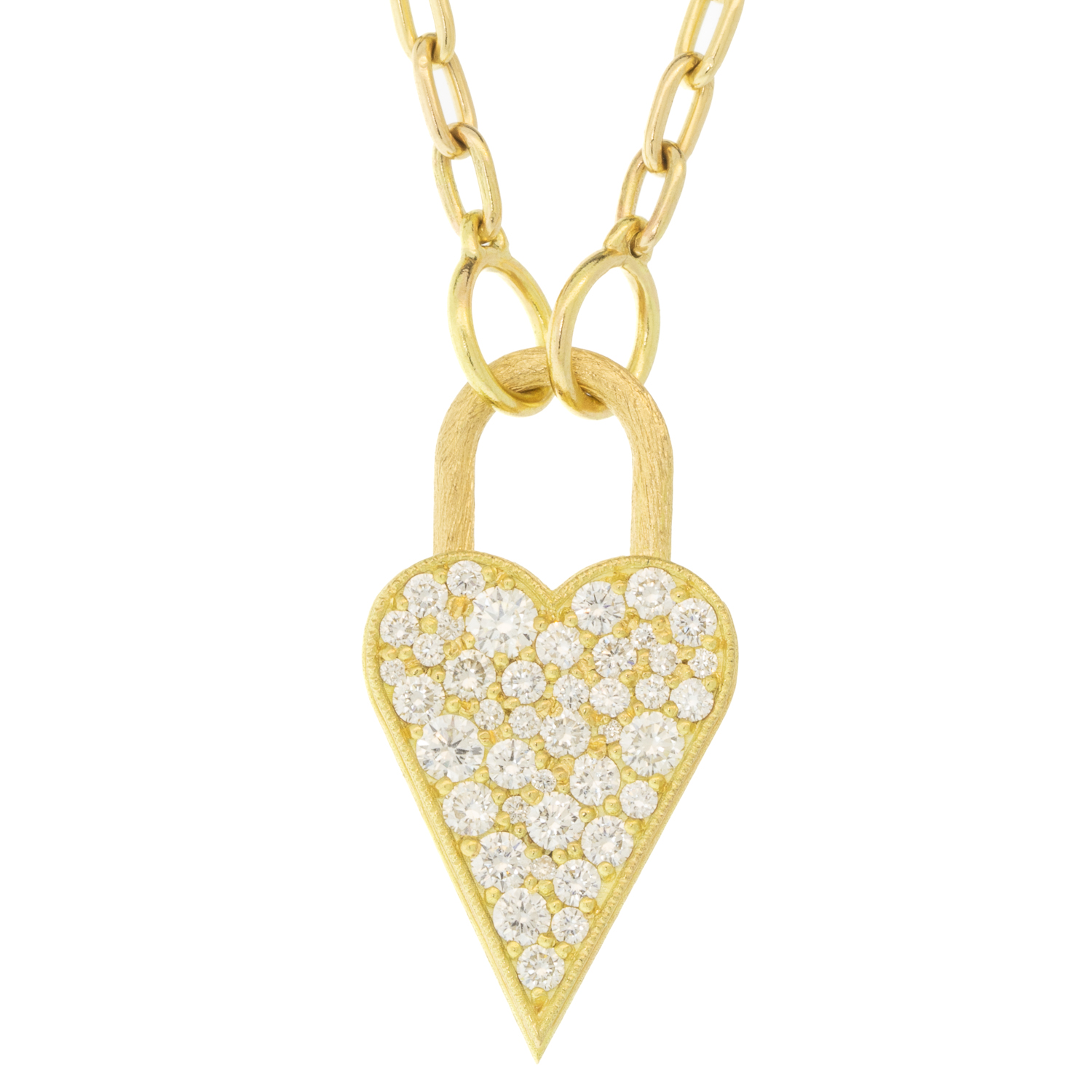 Erica Molinari Trunk Show: Charm, Medium Shimmer 18K Padlock & Tree-Peace- 1.01 TCW