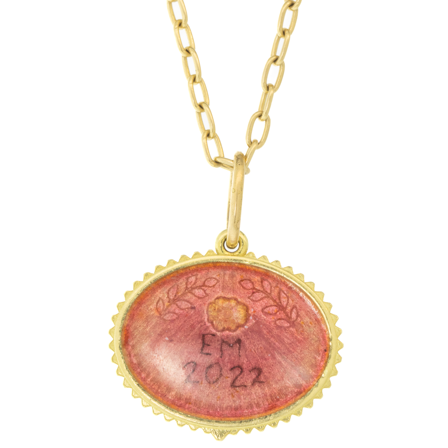 Erica Molinari: 18k , engraved hand painted enamel medium moth, TRUNK SHOW
