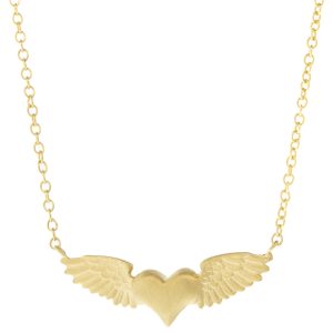 Anthony Lent : Flying Heart Necklace,18K Gold,16"