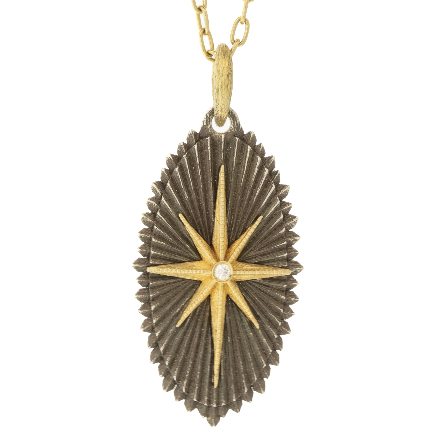Erica Molinari Trunk Show: Charm, SS & 18K gold Diamonds, .20TCW North Star, 'GFY'