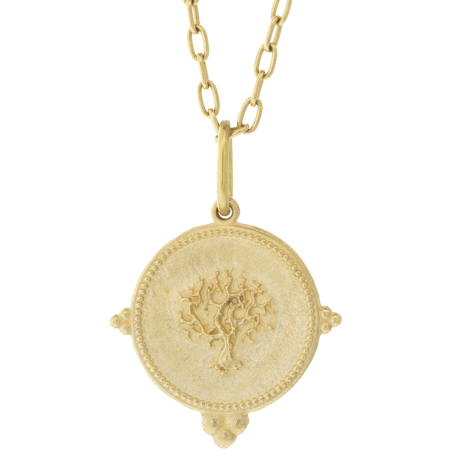 Erica Molinari Trunk Show: 14K granule tree of life "Love the life you live"