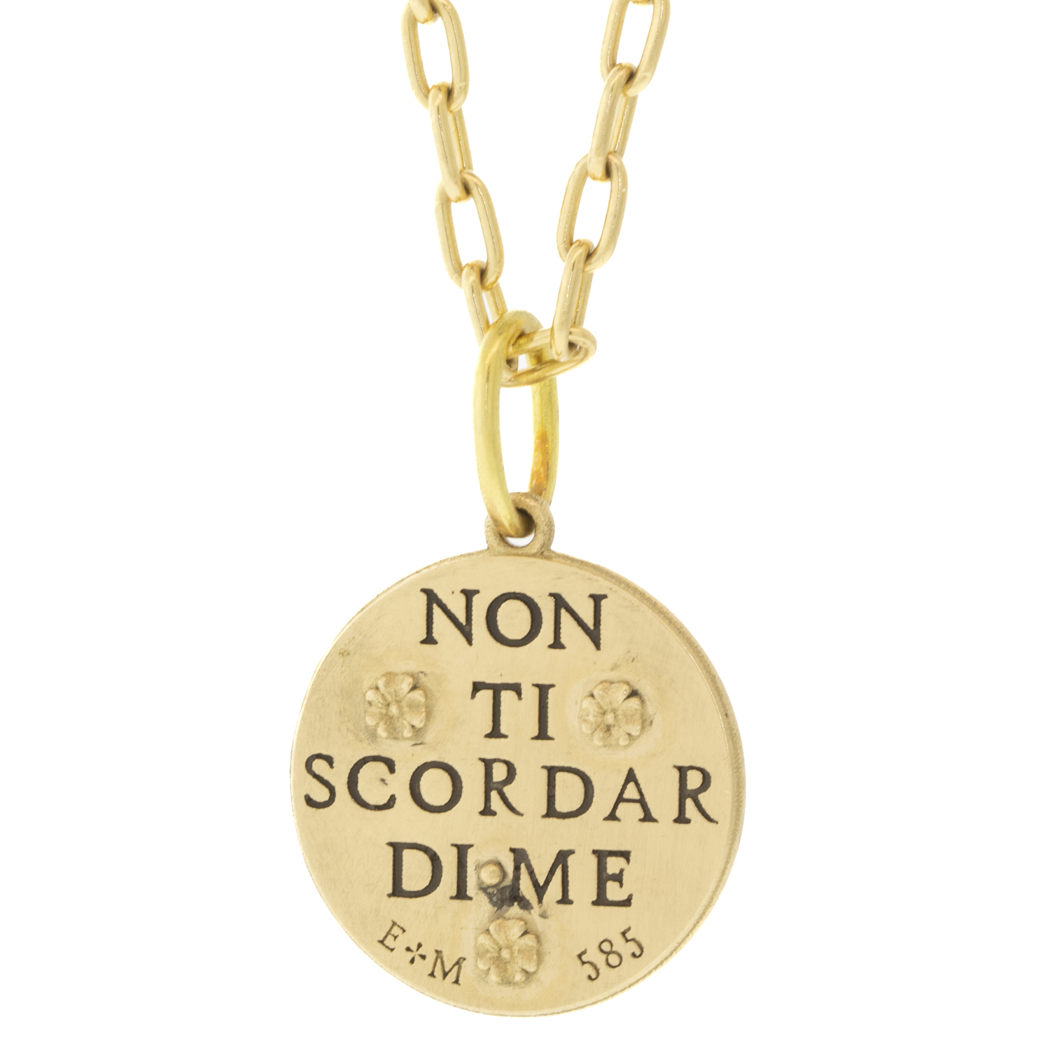 Erica Molinari Trunk Show: 14K/ Floral Emerald Charm 'forget me not' .25 TCW