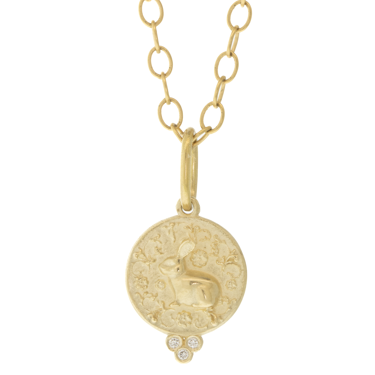 Erica Molinari Trunk Show: 14k Small round rabbit ,.0075cts