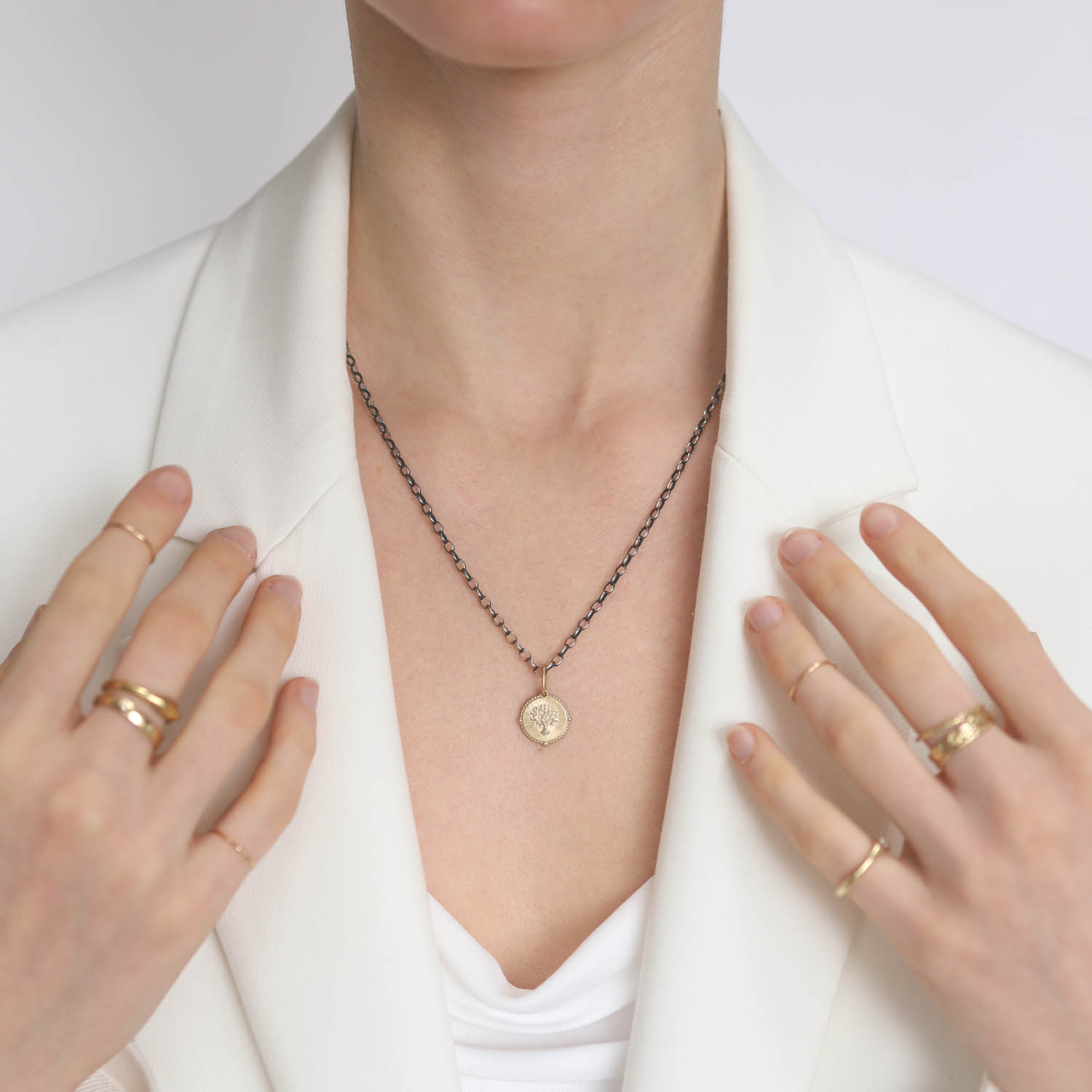Erica Molinari Trunk Show: 14K small round tree of life