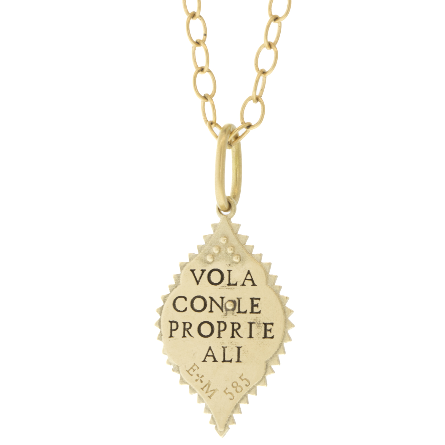 Erica Molinari Trunk Show: 14k Small slim ornate butterfly-'she flies with her own wings'