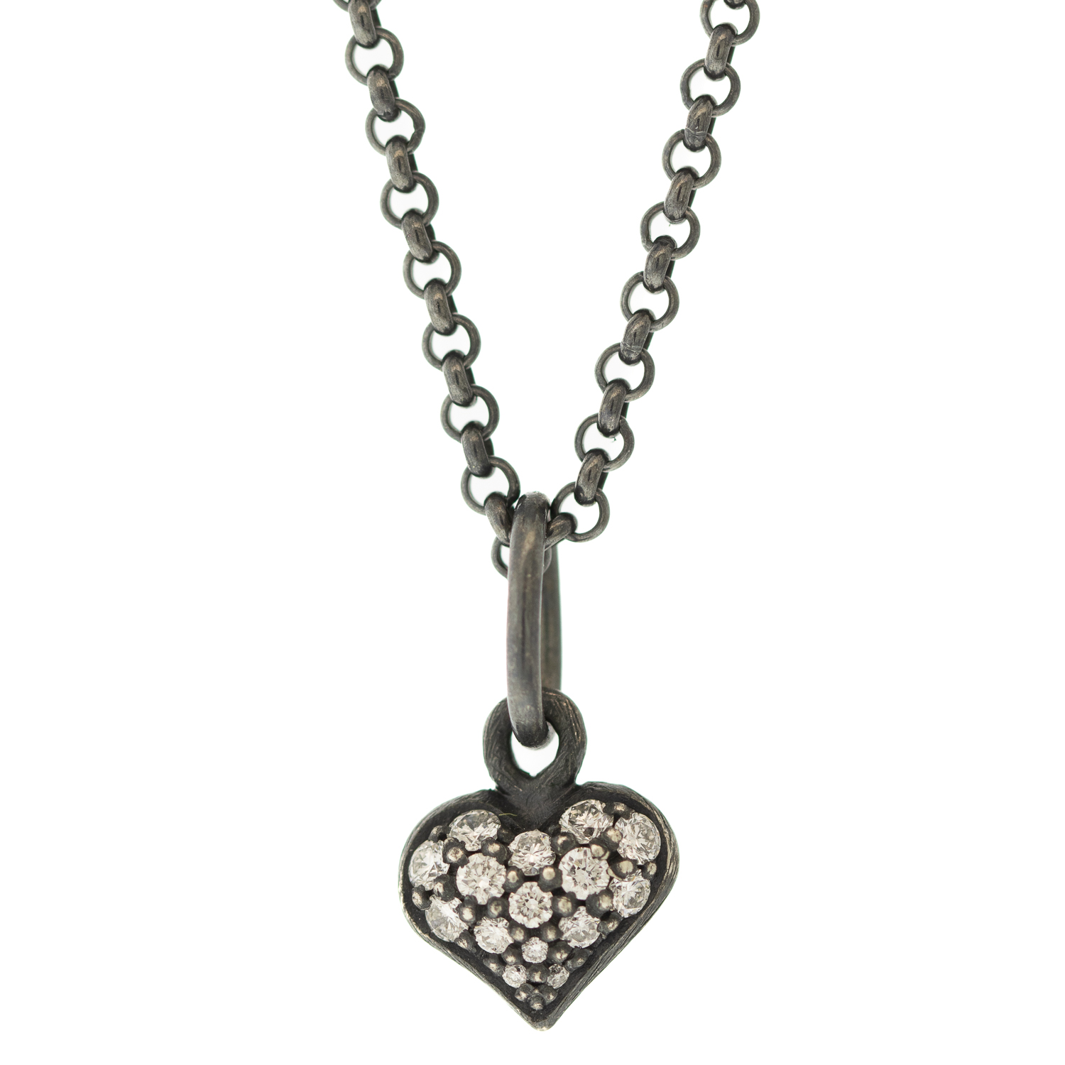 Erica Molinari Trunk Show: ss baby puff pave heart-.142cts