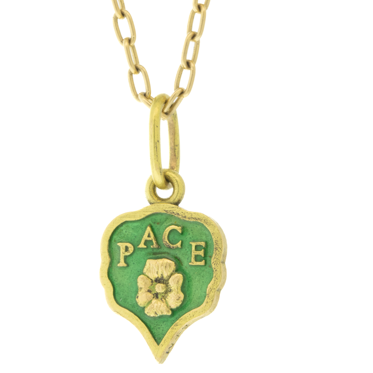 Erica Molinari Trunk Show : 18k vitreous enamel hummingbird- "Peace" Mint