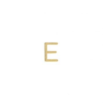 Maya Brenner: E stud SINGLE 14K yellow gold, 1/4" x 1/8"