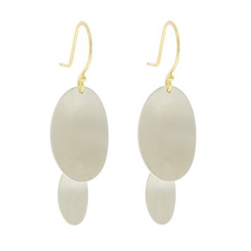 Sarah McGuire: Graduated Waterfall, 2 piece, silver/18ky