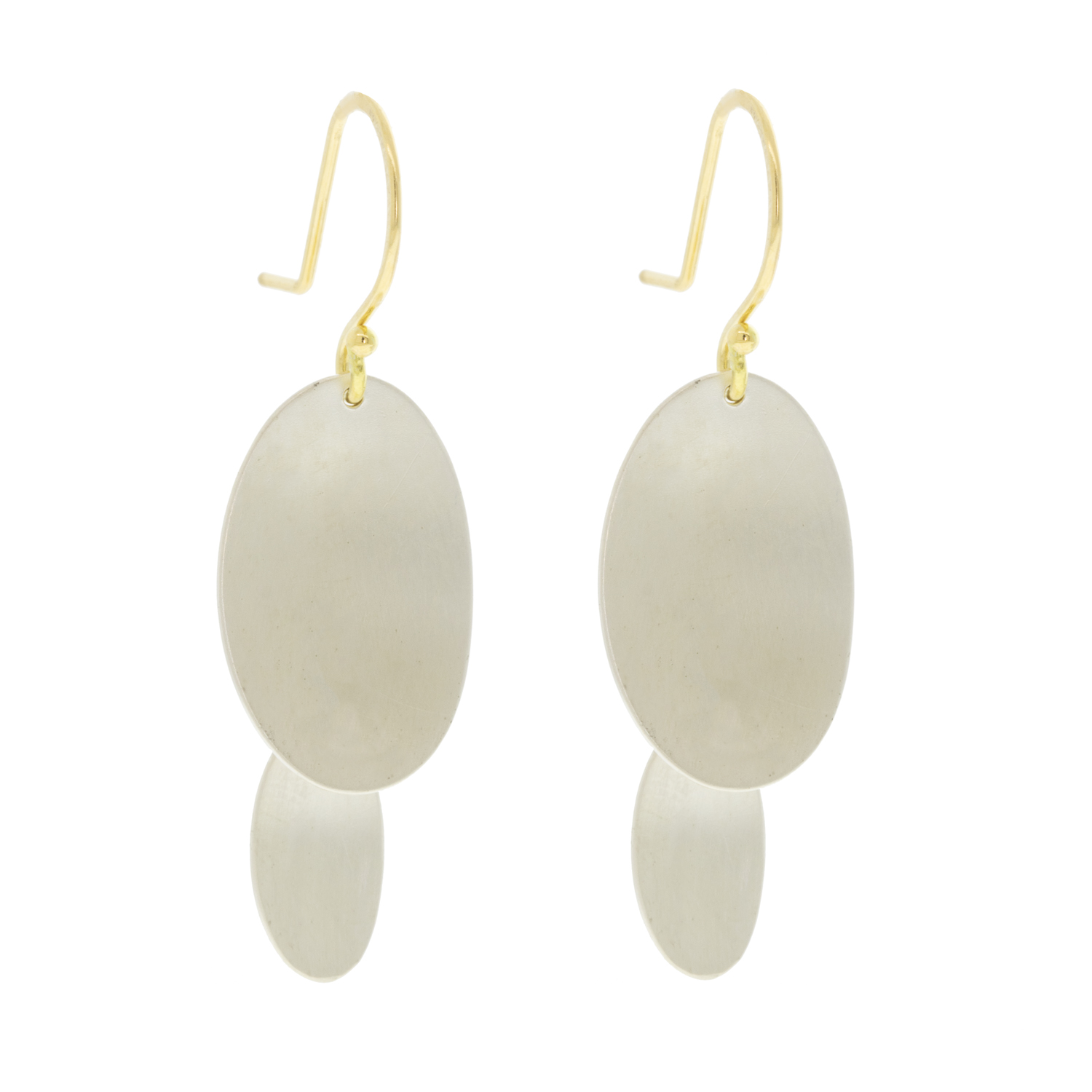 Sarah McGuire: Graduated Waterfall, 2 piece, silver/18ky