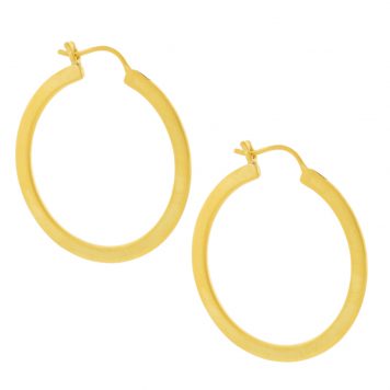 Jane Diaz: Medium gold plate hoop