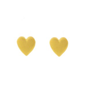 Jane Diaz: Small Heart Stud Earrings, Gold Plate