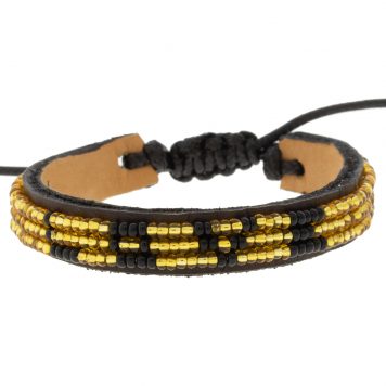 Love is Project:Bracelet, Skinny LOVE, Gold/ Black