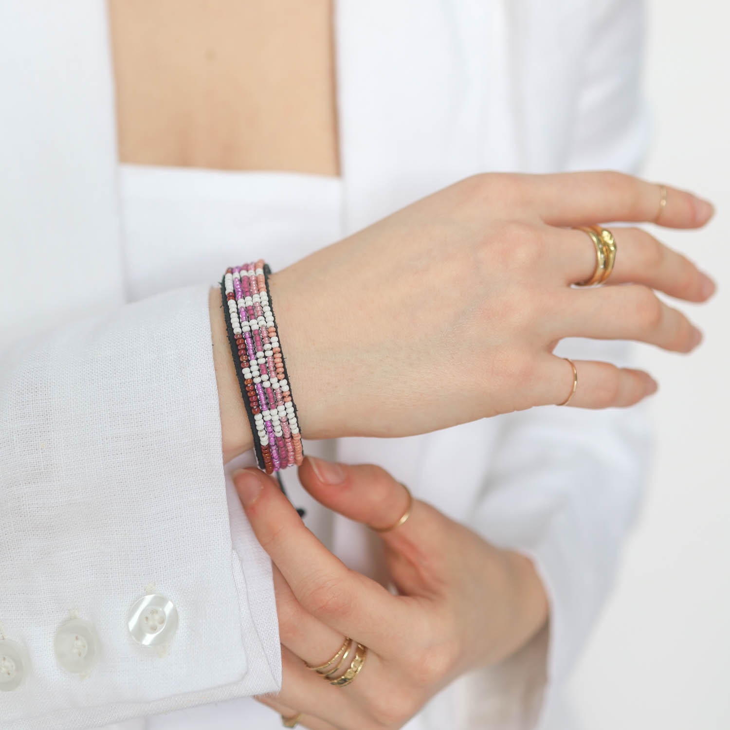 Love is Project:Bracelet,Ombre Love Bracelet-Pink power