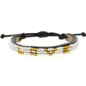 Love is Project:Bracelet, Skinny LOVE, White/Gold, Medium