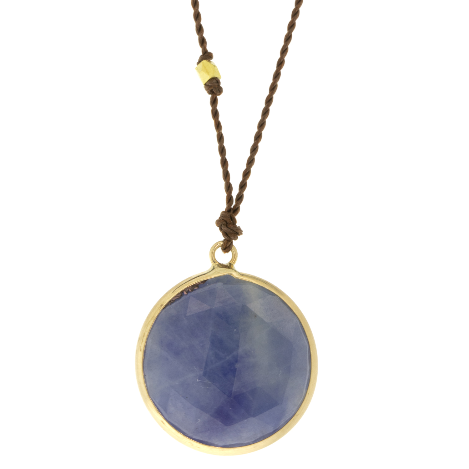 Margaret Solow: 14k Round sapphire necklace