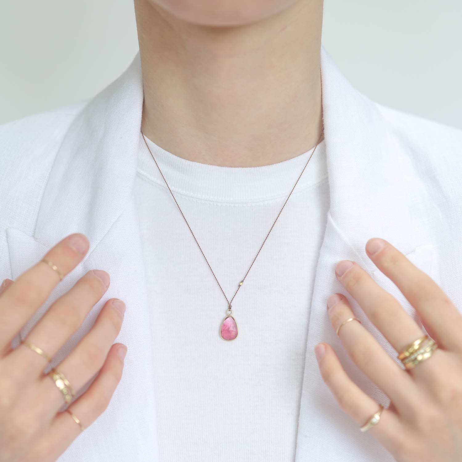 Margaret Solow: Necklace, Tourmaline,18 kt