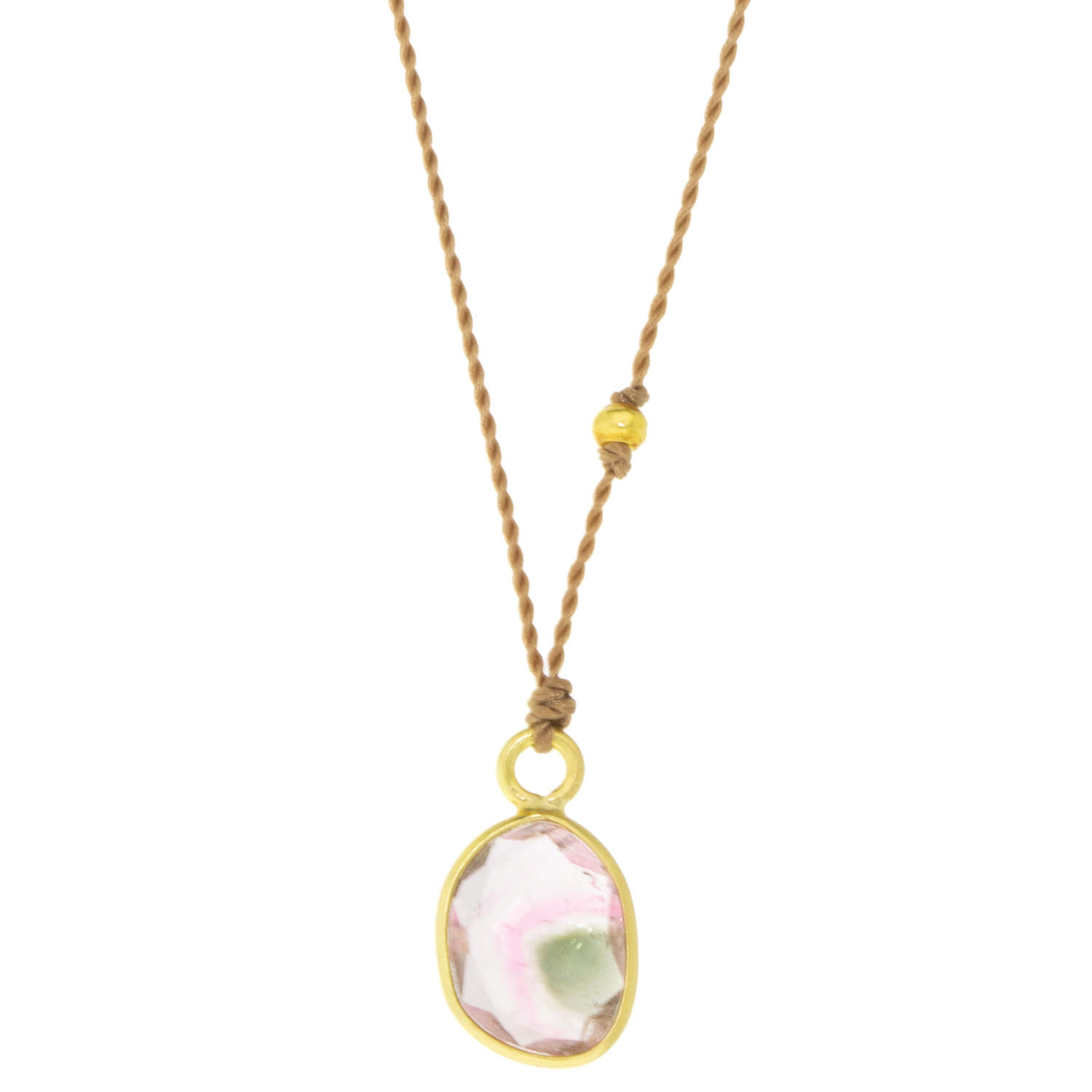 Margaret Solow: Watermelon Tourmaline Necklace 18K