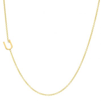 Maya Brenner: U necklace 14K yellow gold, 3/16" x 3/16"