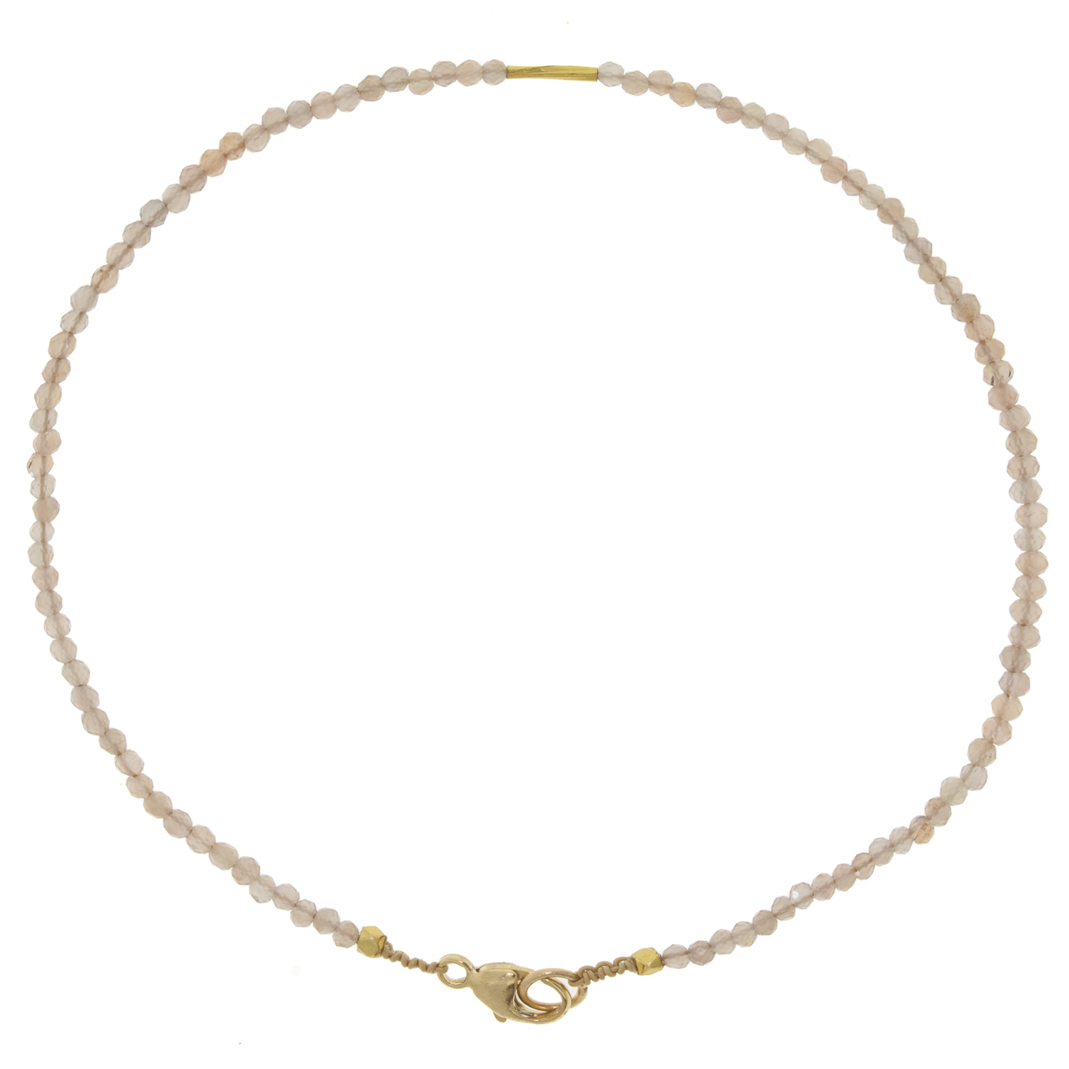 Margaret Solow : Beaded bracelet,18k bead ,Chocolate Moonstone