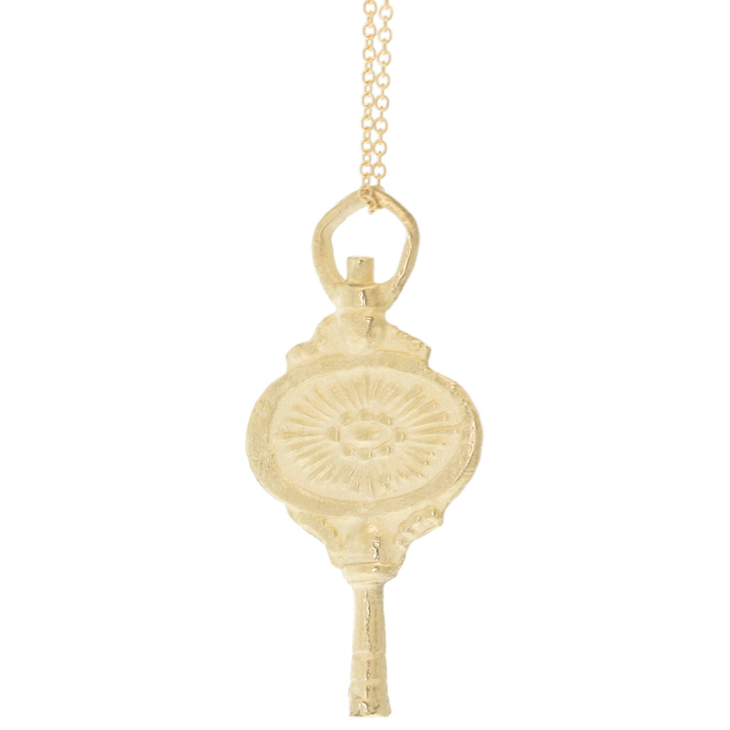 Robin Haley: Necklace, Key artifact, 14kyg, tcw .03