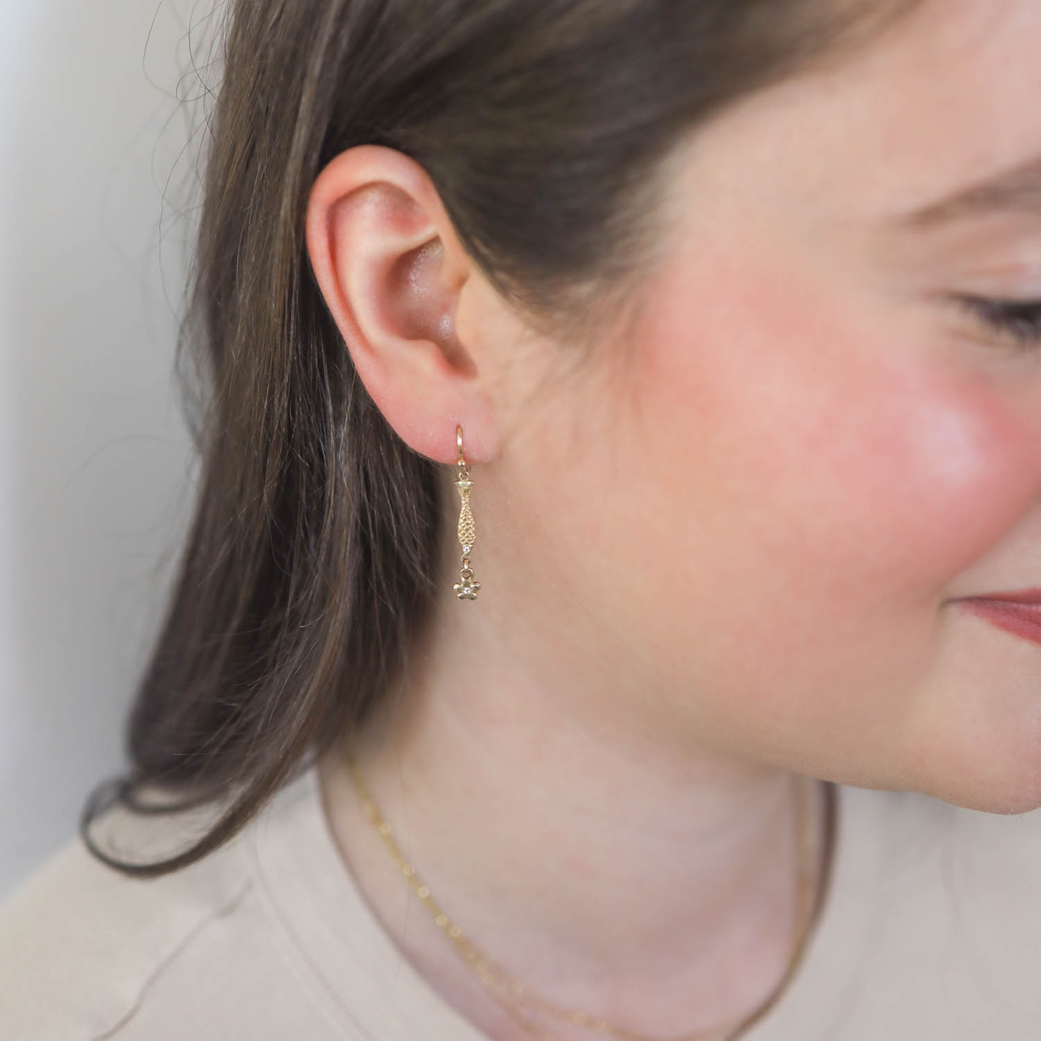 Victoria Cunningham Trunk Show: Earrings,14K Fish & flower