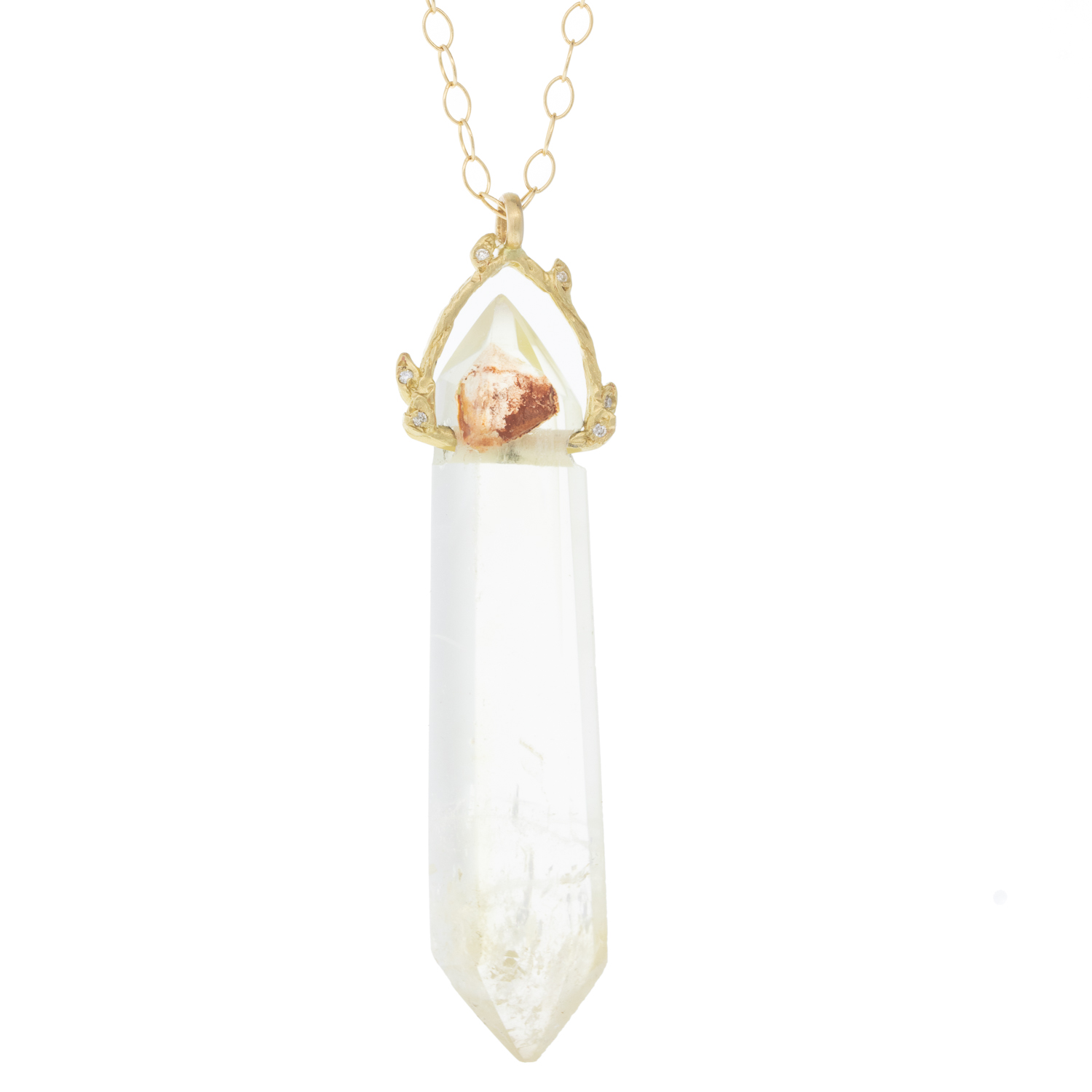 Victoria Cunningham Trunk Show: Necklace, 14K Hexagonal quartz