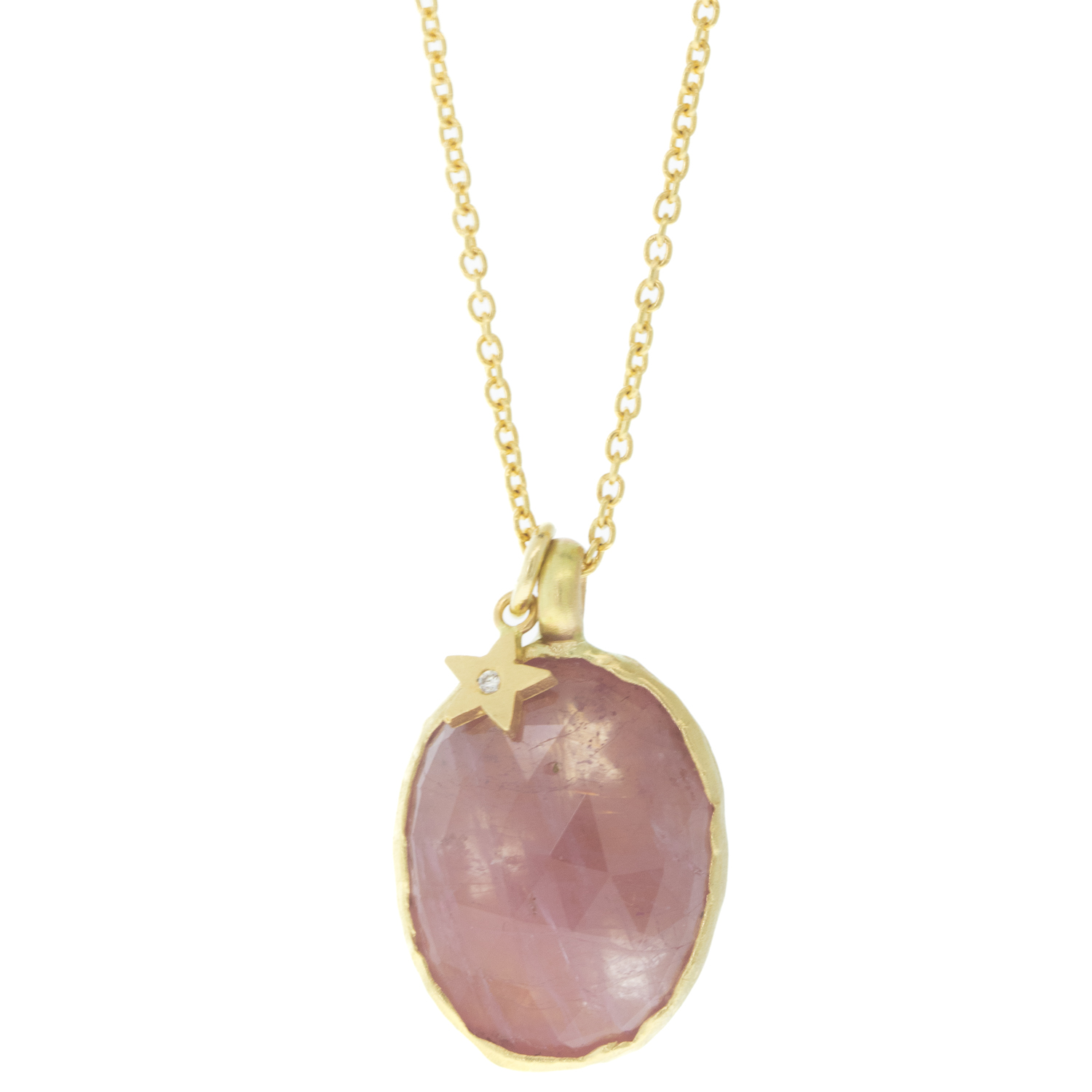 Victoria Cunningham Trunk Show: Necklace,8.2 ct pink sapphire,Tiny star