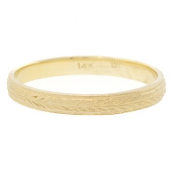 Victoria Cunningham:14K 2.5mm Engraved band
