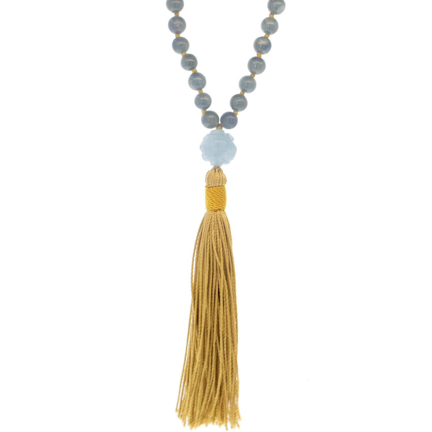 Victoria Cunningham Trunk Show : MALA Beads,Small carved Aquamarine & Sapphire