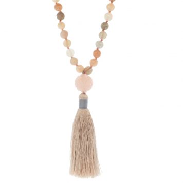Victoria Cunningham Trunk Show : MALA Rose Quartz,Multi color Moonstone beads