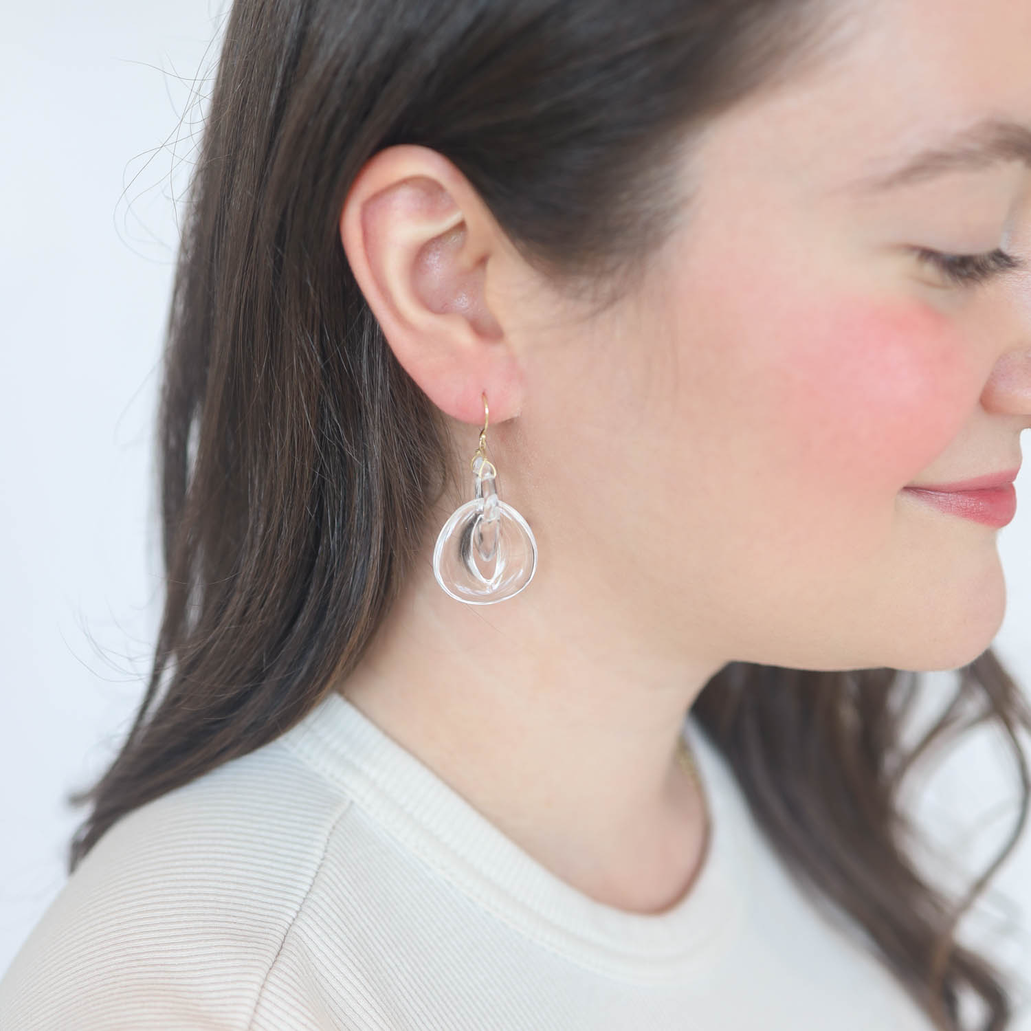 Ten Thousand Things: Crystal Cut Stone Peacock Link Earring