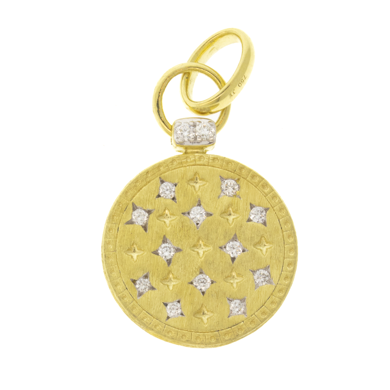 Jude Frances: Moroccan diamond twinkle pendant, 18k yg, diamonds, .17 tcw