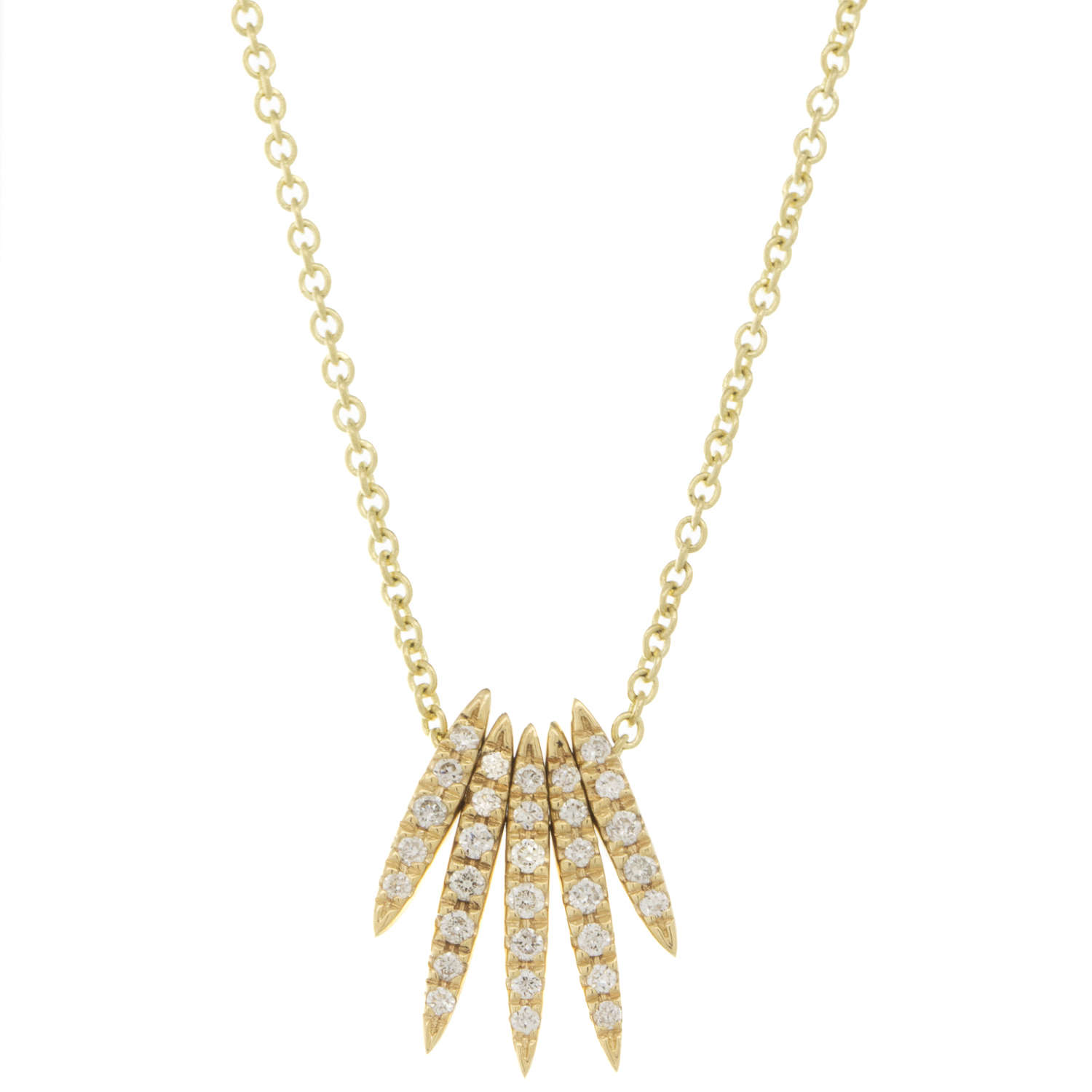 Sydney Evan: Necklace, Needle Drop, 14kyg, .14 tcw, 16-18"
