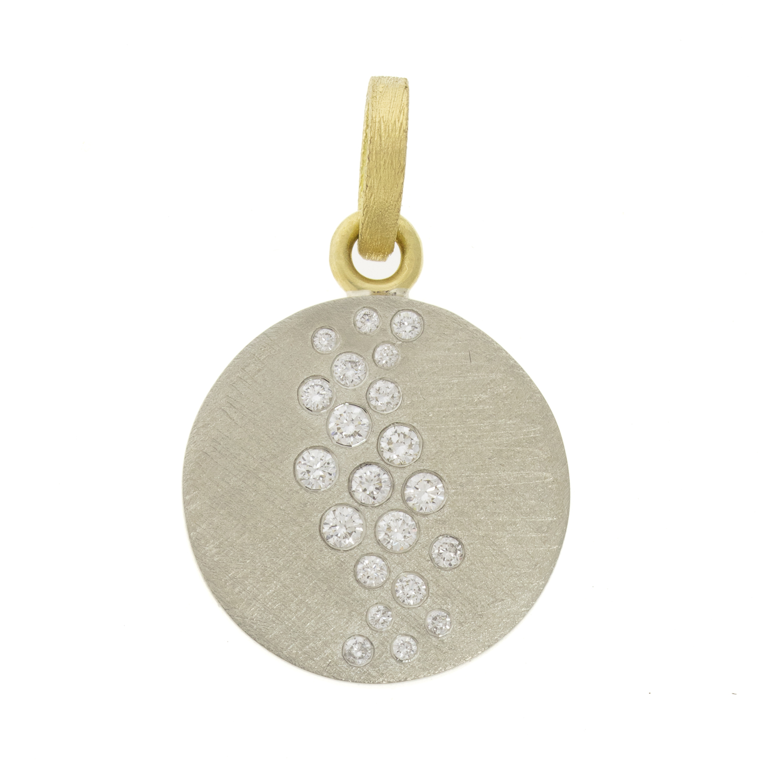 Rene Escobar Trunk Show: PENDANT IN WHITE GOLD YELLOW GOLD DIAMOND AND SILVER 0.50CT 8.80 GR TOTAL 4.80 SS - 4 GR 18K