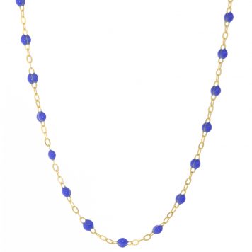 gigiCLOZEAU: Classic Gigi necklace, bleuet, 18k yg, 16.5"