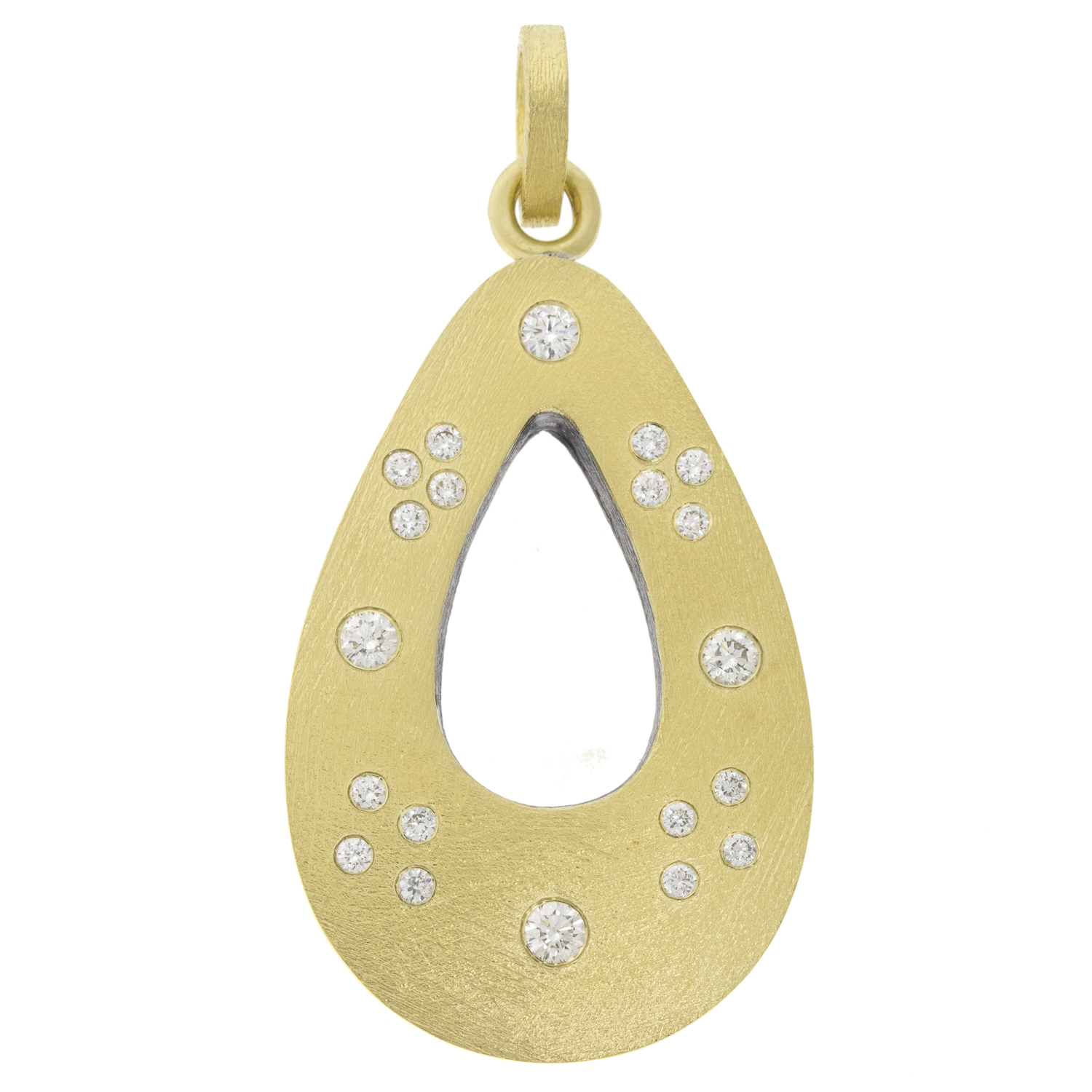 Rene Escobar Trunk Show: PENDANT IN YELLOW GOLD DIAMOND AND SILVER 0.80CT 19.5 GR TOTAL - 13.5 GR SS- 6 GR 18K