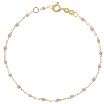 gigiCLOZEAU: Classic Gigi Bracelet, baby pink, 18k yg, 6.7"