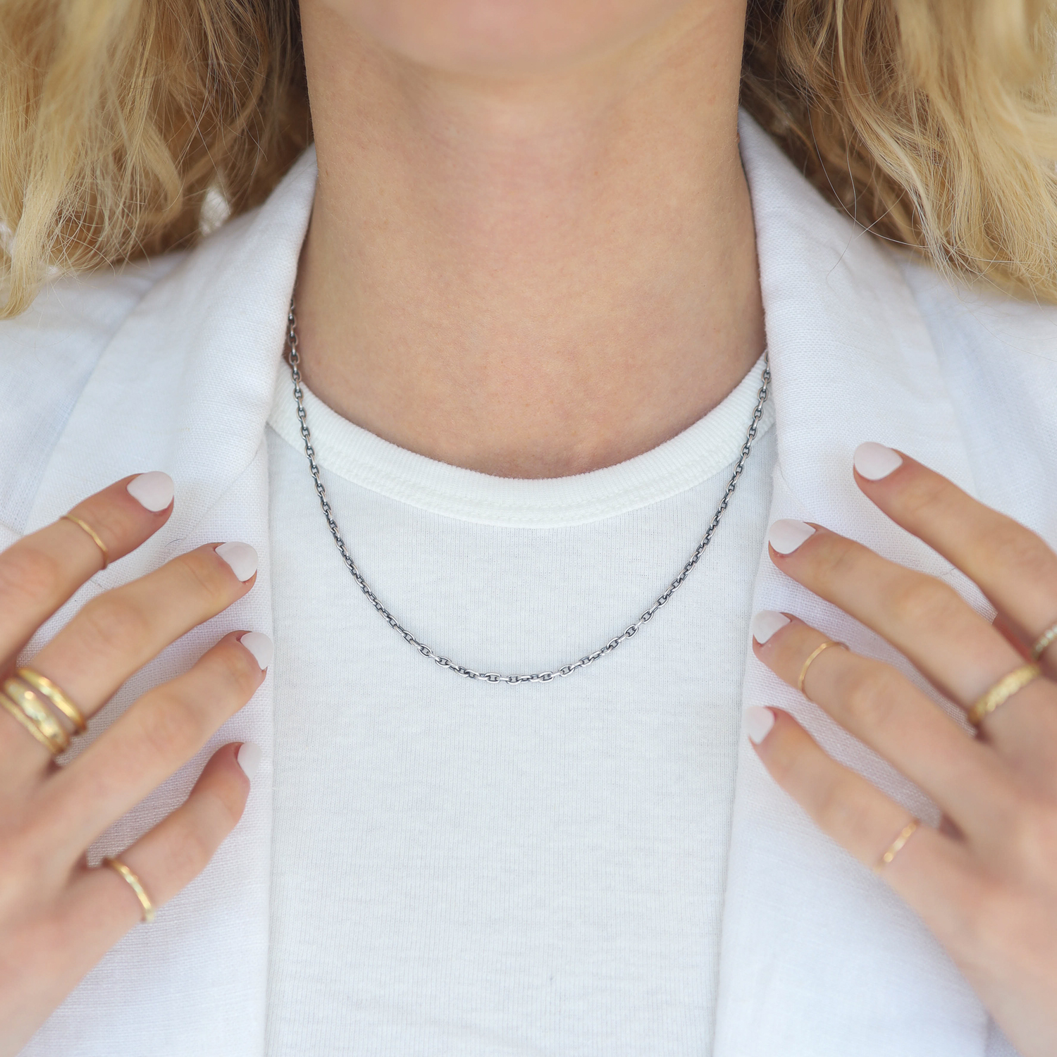 Rene Escobar Trunk Show: Chain, LUCIA, YELLOW GOLD, SS Small Toggle