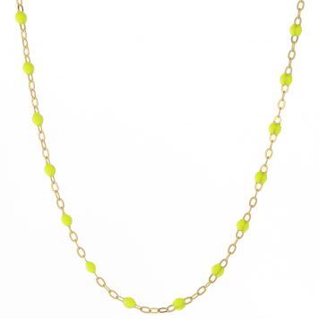 gigiCLOZEAU: Classic Gigi necklace,Lime,18k YG