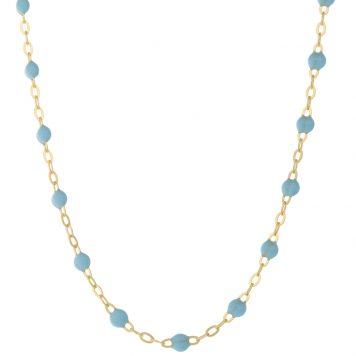 gigiCLOZEAU: Classic Gigi necklace, Turquoise,18k yg