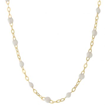 gigiCLOZEAU: Classic Gigi necklace, White, 18k yg