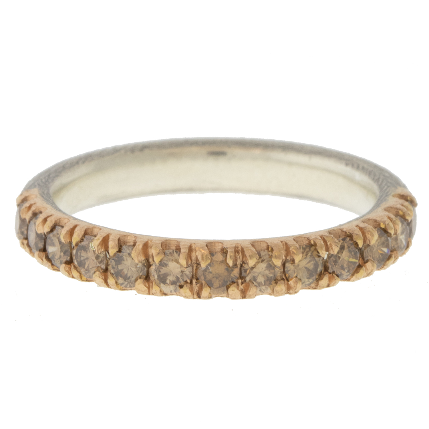 Rene Escobar Trunk show:RING IN SILVER 18K RG AND CHAMPAGNE DIA 1 CT