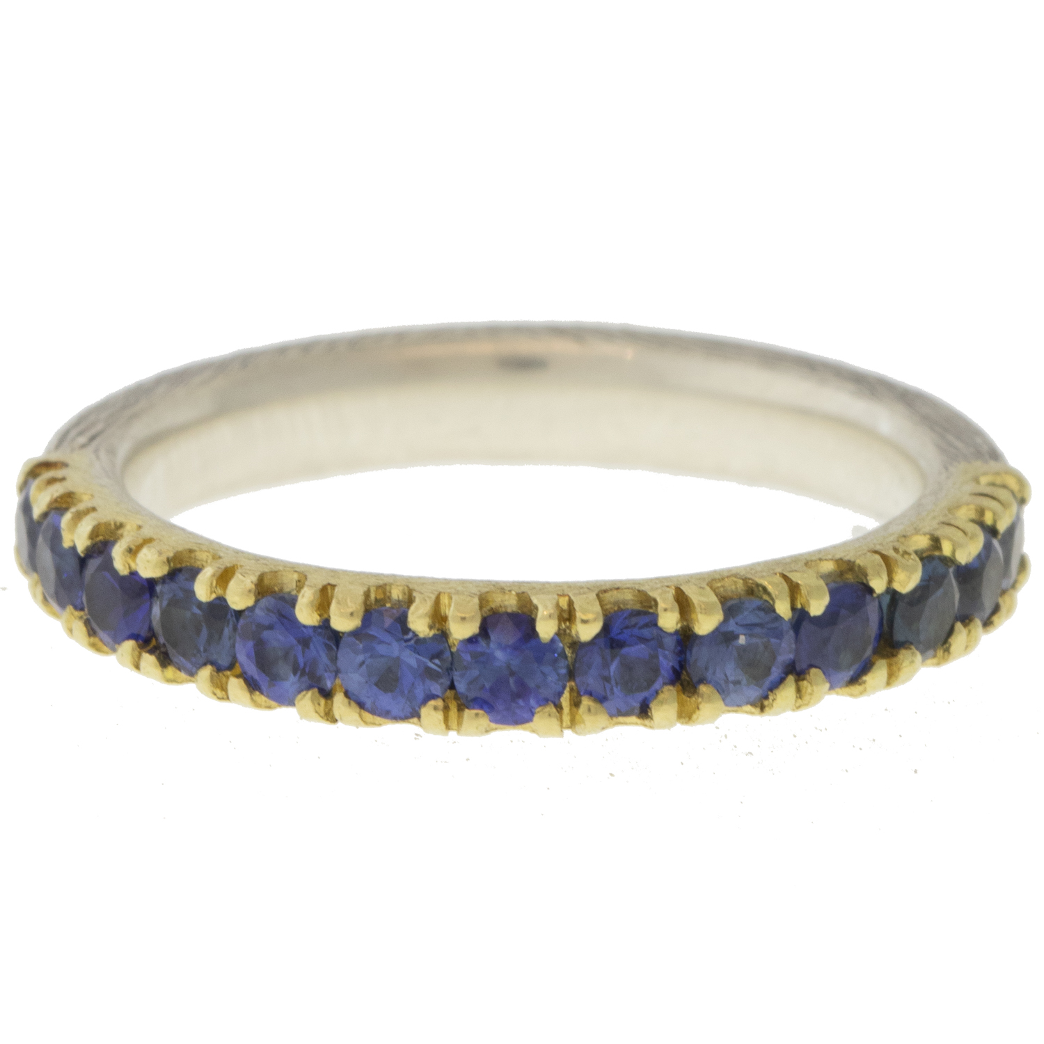 Rene Escobar Trunk show:RING IN SILVER 18K YG AND 1CT SAPPHIRES