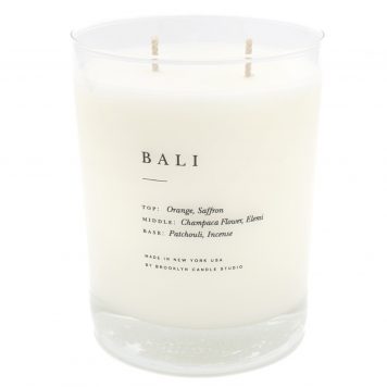 Brooklyn Candle Studio: Escapist collection- BALI  volume 13 oz, measure 3 1/4" in diameter, measure 4 1/8" in height