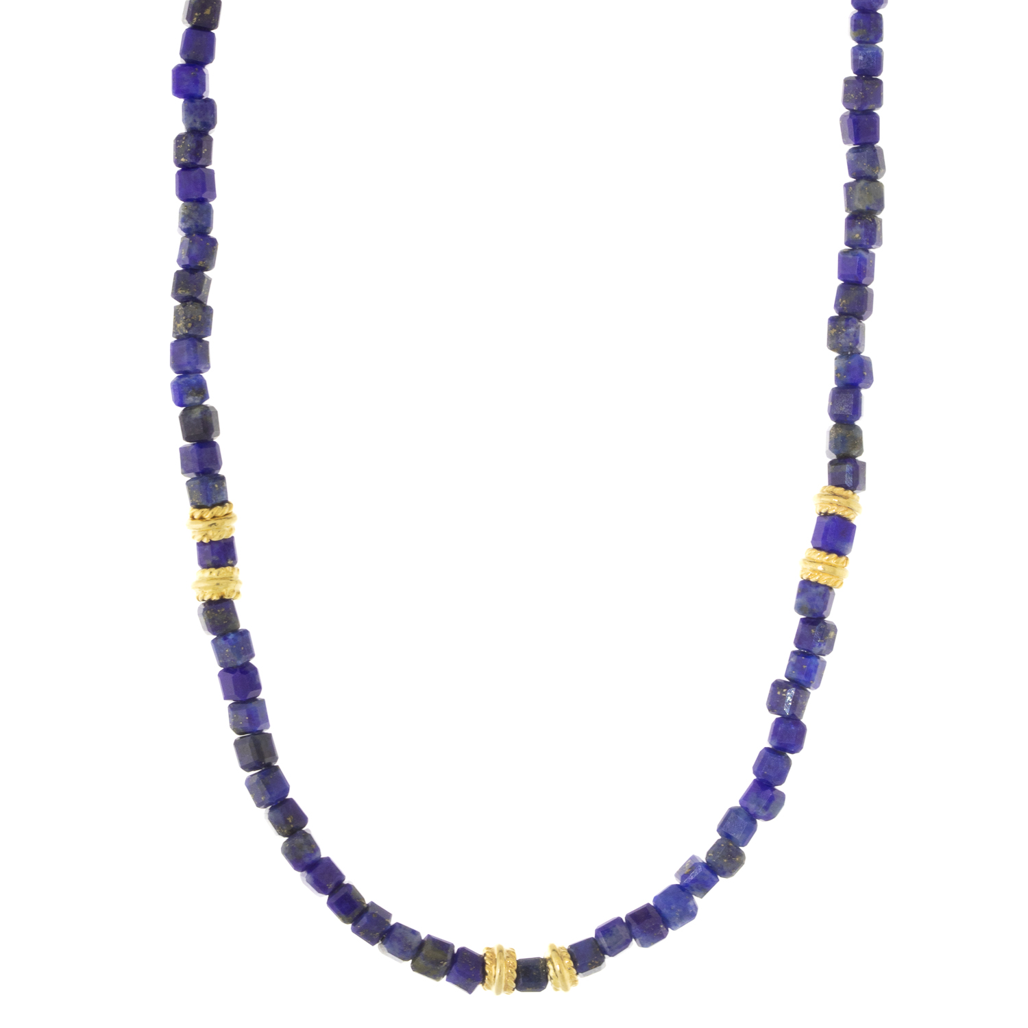 Lulu: Nox Necklace, Lapis, Measures 15 1/2" - 17 1/4" in Length