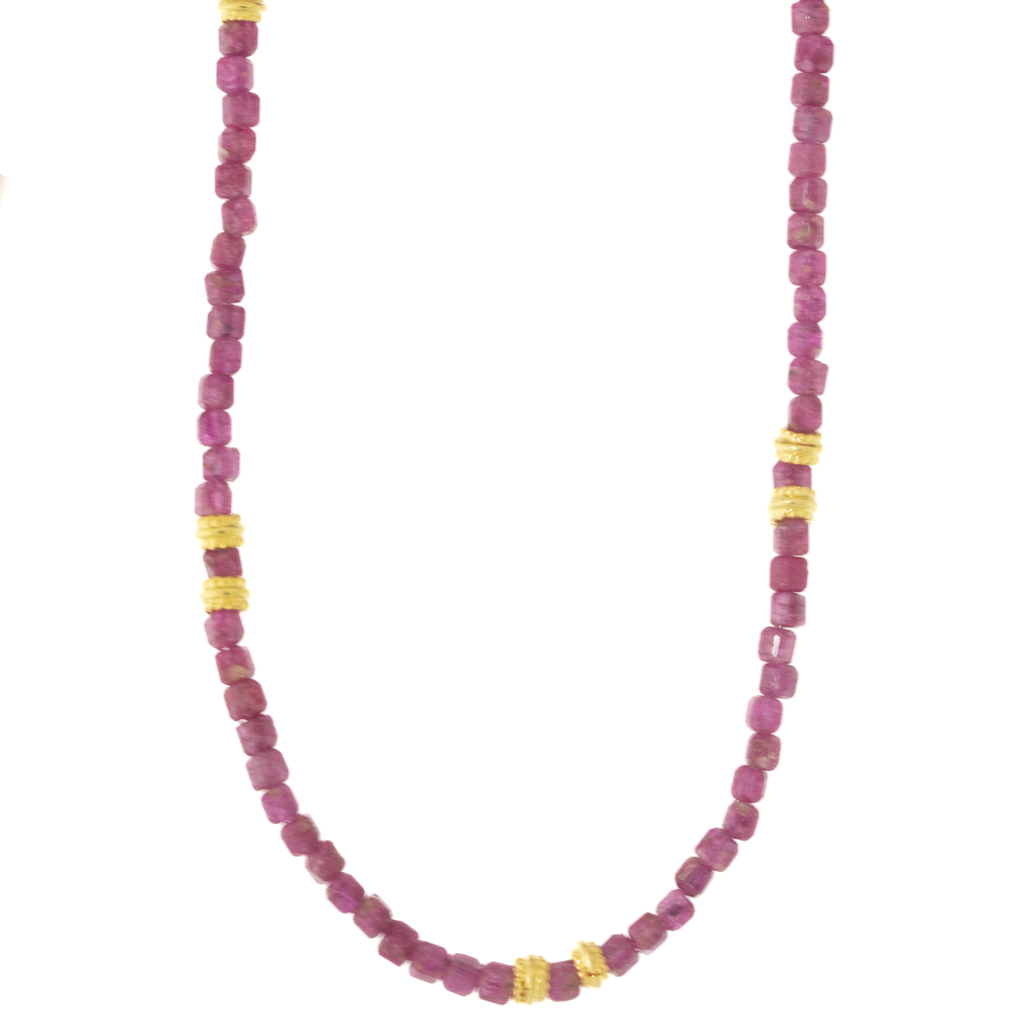 Lulu: Nox Necklace, Ruby, Measures 15 1/2" - 17 1/4" in Length