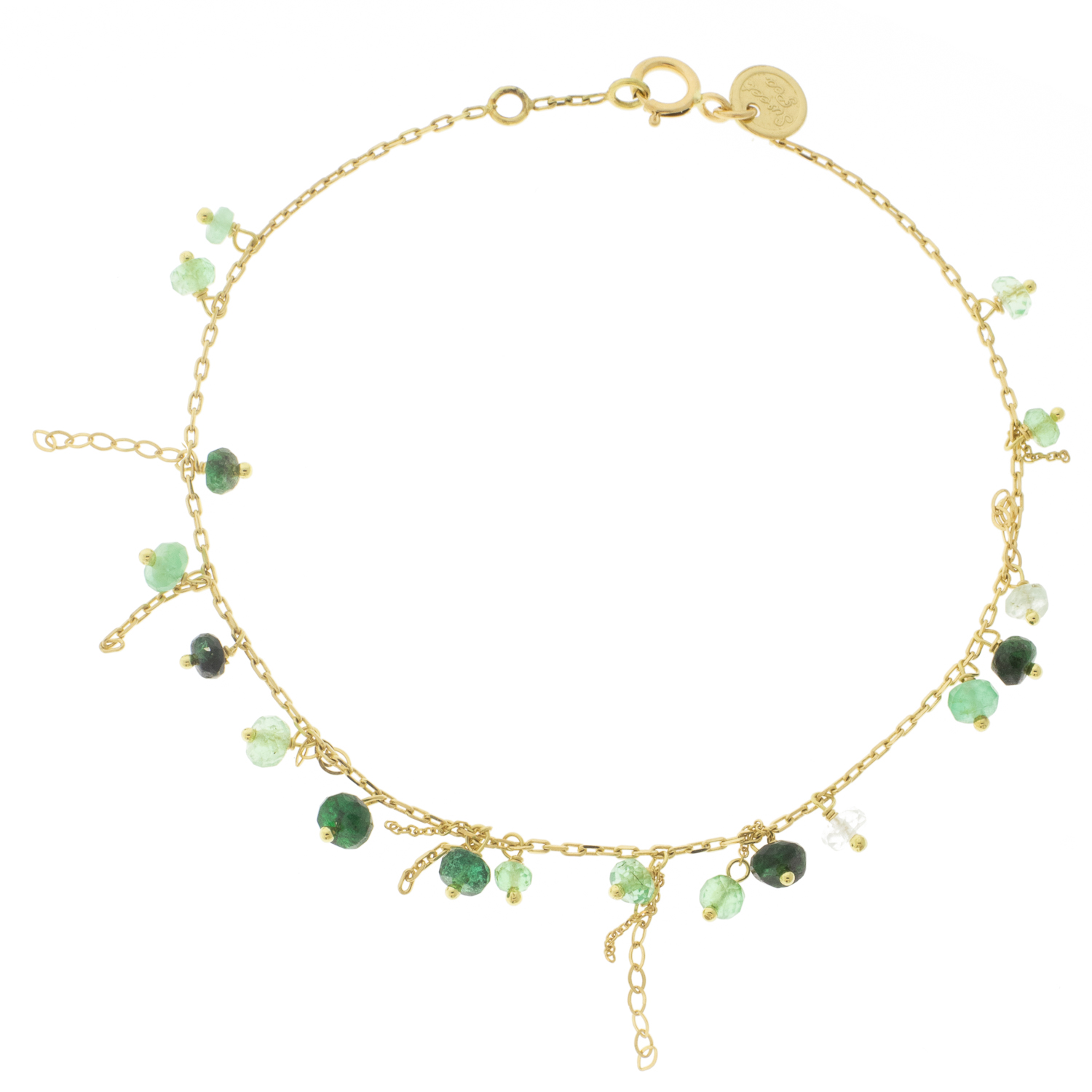 Sweet Pea: Gold Pogo Punk Trace Link Chain Bracelet, 18k, 6 1/2" - 7"