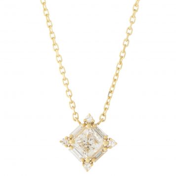 gold necklace with diamonds by jewelry designer Suzanne Kalan